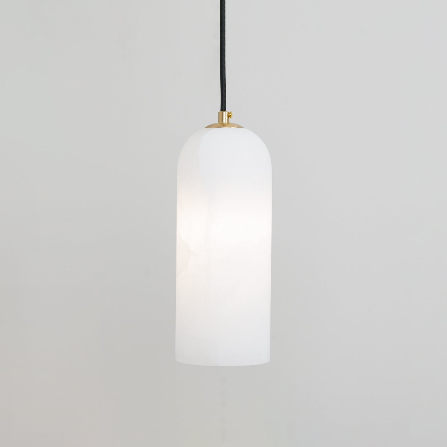 Alabaster Pendant Light Mid Century Modern Brass Hanging Lamp for Kitchen Island Foyer