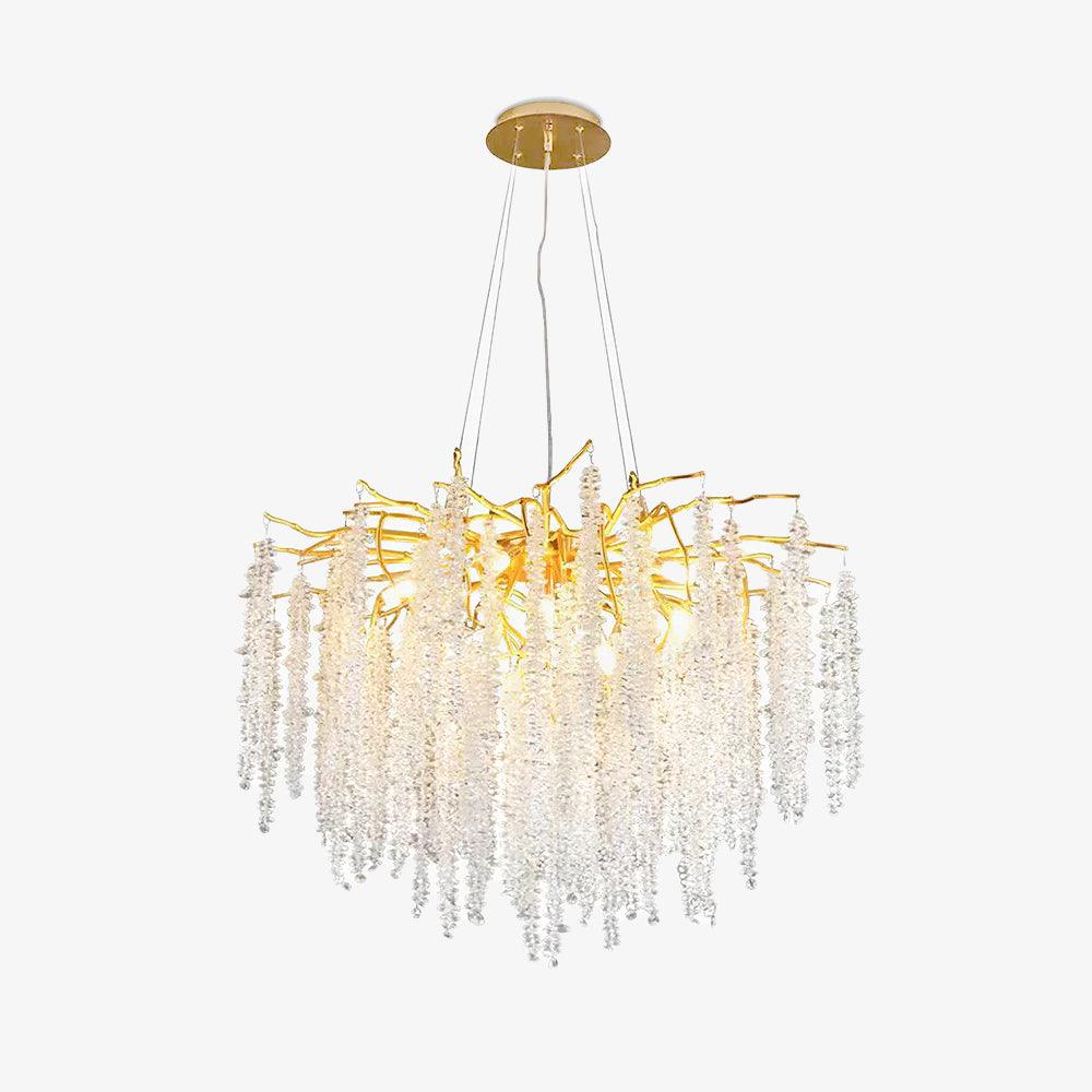 Albero Modern Gold Crystal Chandelier Ceiling Light for Living Room Dining Area