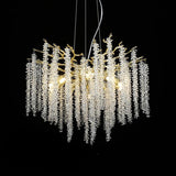 Albero Modern Gold Crystal Chandelier Ceiling Light for Living Room Dining Area