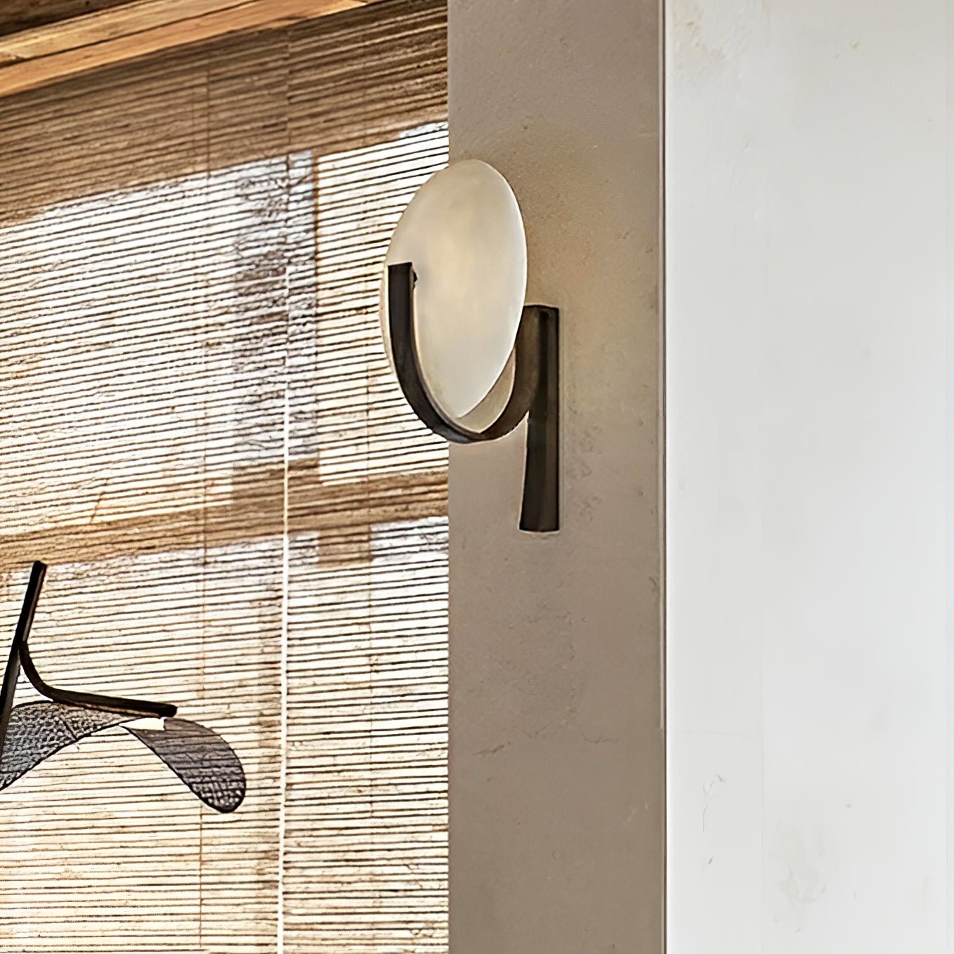 Alice Modern Alabaster Stone Wall Sconce Integrated LED Lighting for Bedroom and Hallway