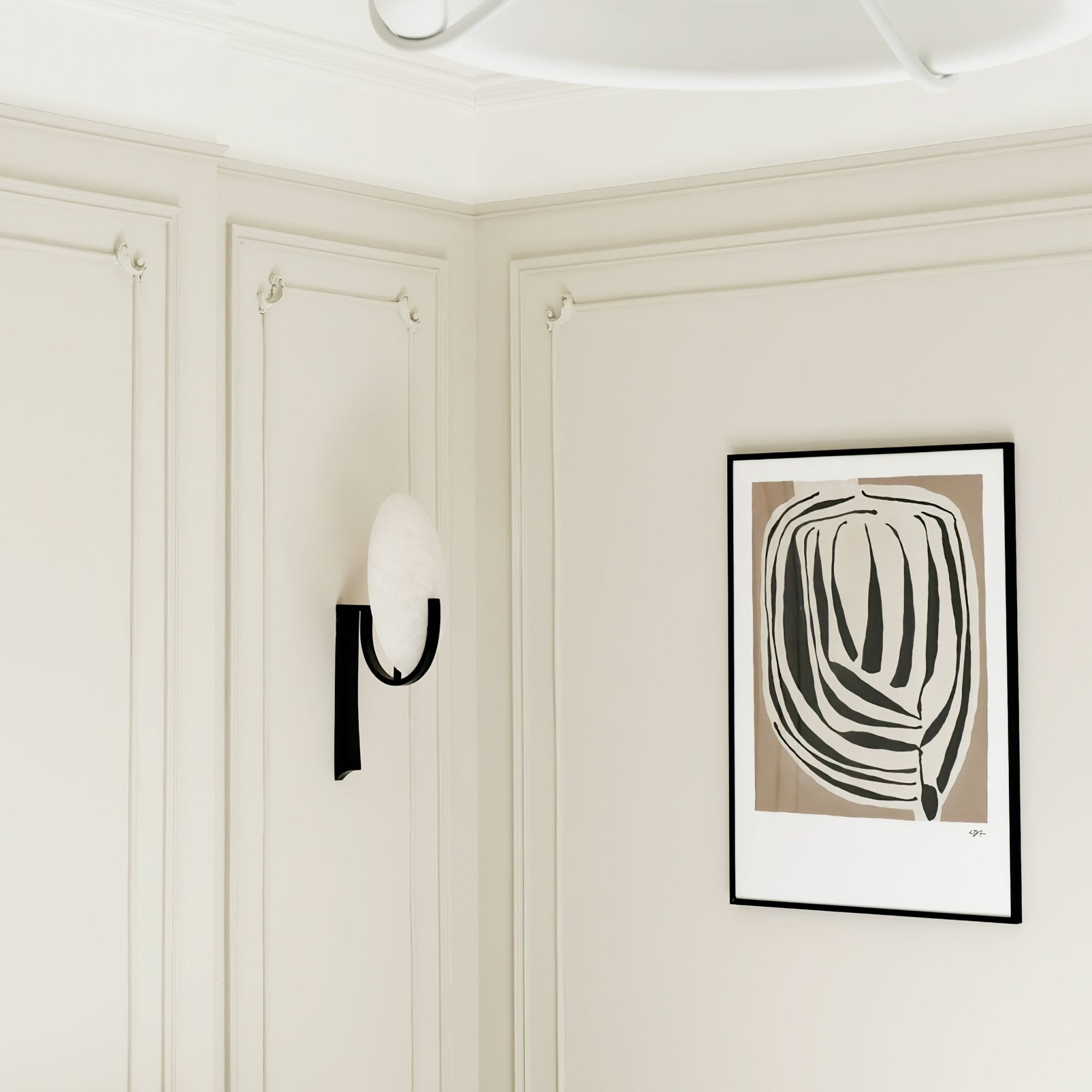 Alice Modern Alabaster Stone Wall Sconce Integrated LED Lighting for Bedroom and Hallway