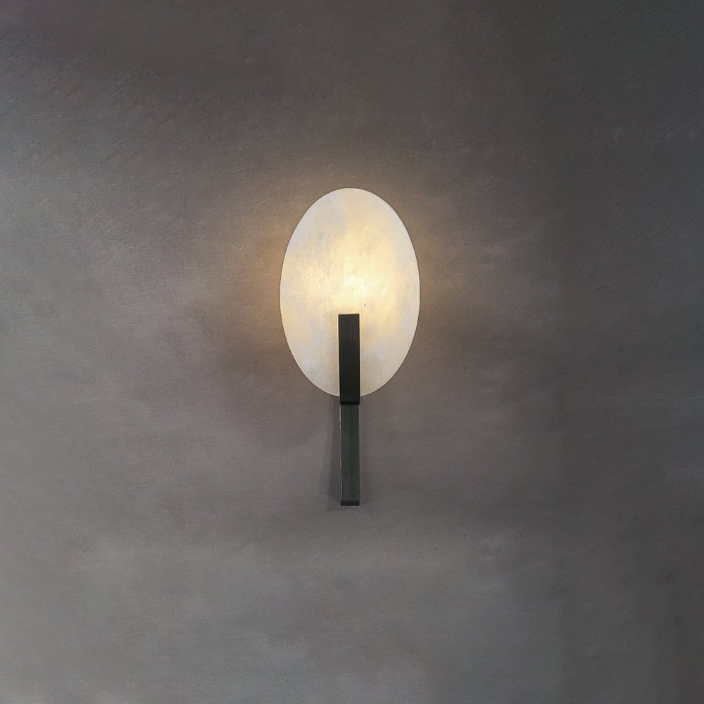 Alice Modern Alabaster Stone Wall Sconce Integrated LED Lighting for Bedroom and Hallway