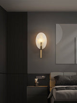 Alice Modern Alabaster Stone Wall Sconce Integrated LED Lighting for Bedroom and Hallway