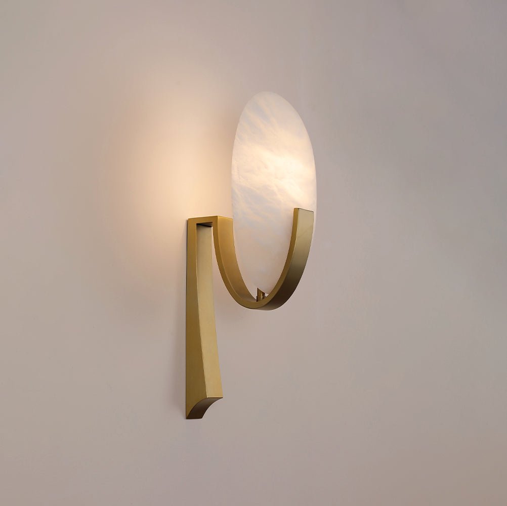 Alice Modern Alabaster Stone Wall Sconce Integrated LED Lighting for Bedroom and Hallway