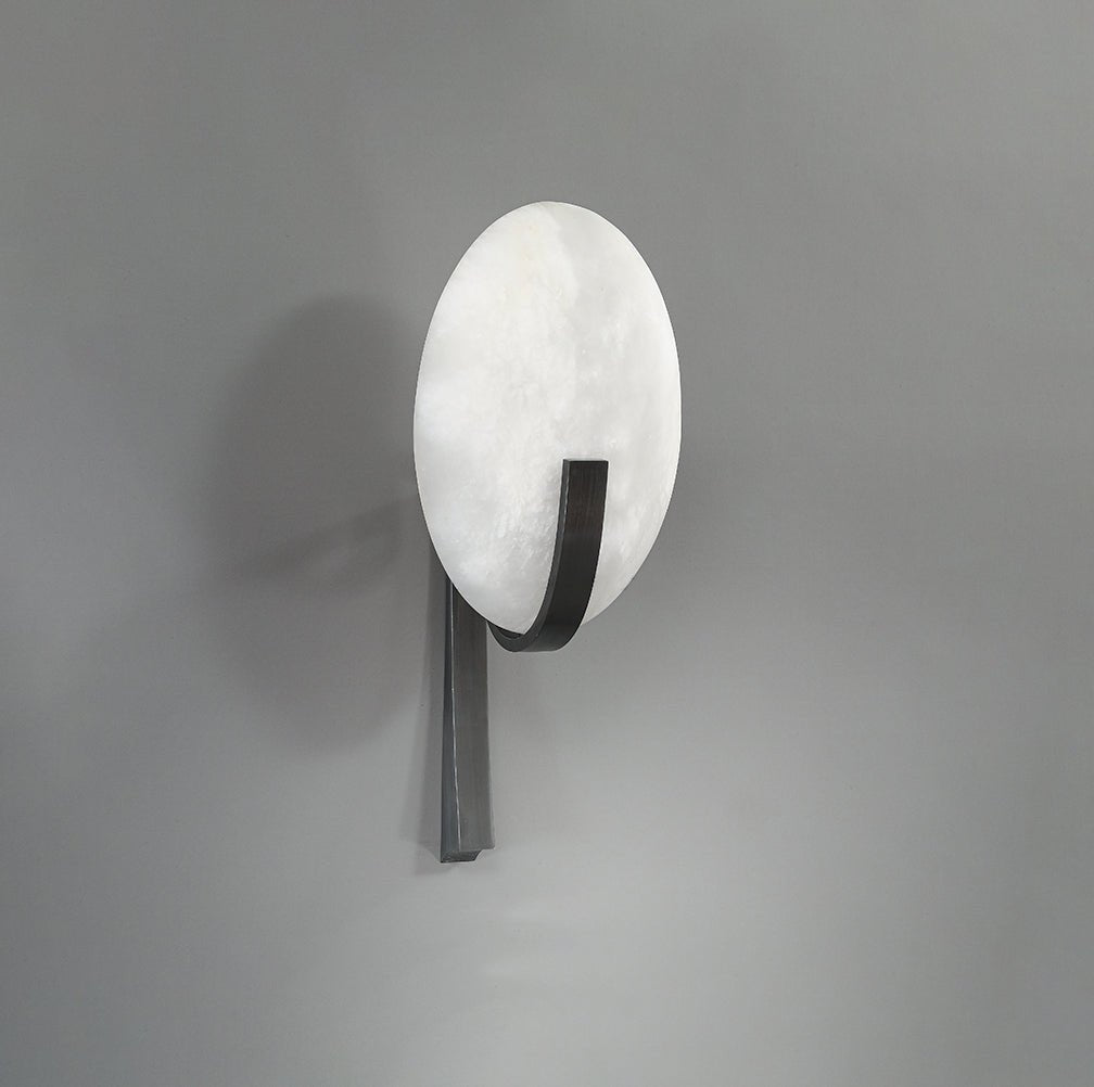 Alice Modern Alabaster Stone Wall Sconce Integrated LED Lighting for Bedroom and Hallway