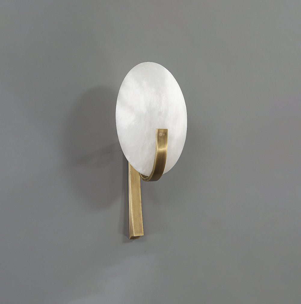 Alice Modern Alabaster Stone Wall Sconce Integrated LED Lighting for Bedroom and Hallway