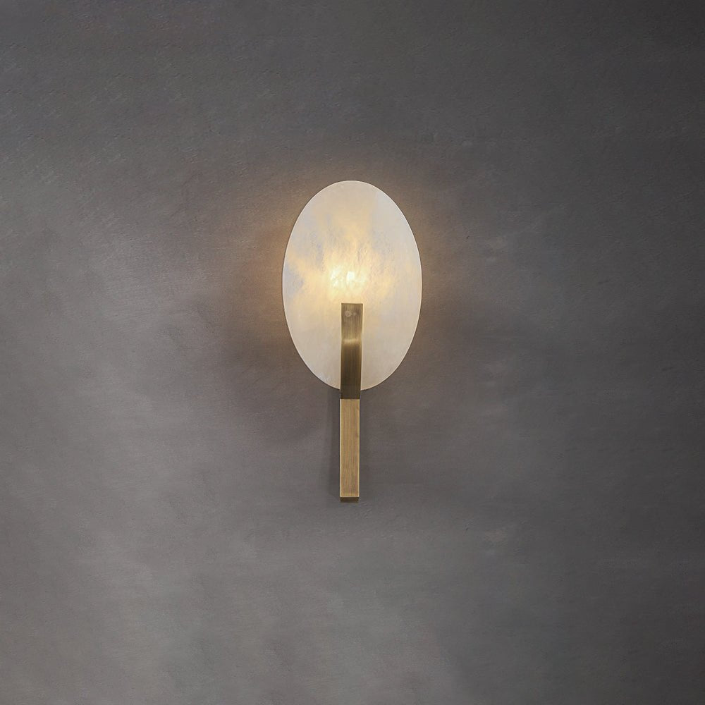 Alice Modern Alabaster Stone Wall Sconce Integrated LED Lighting for Bedroom and Hallway