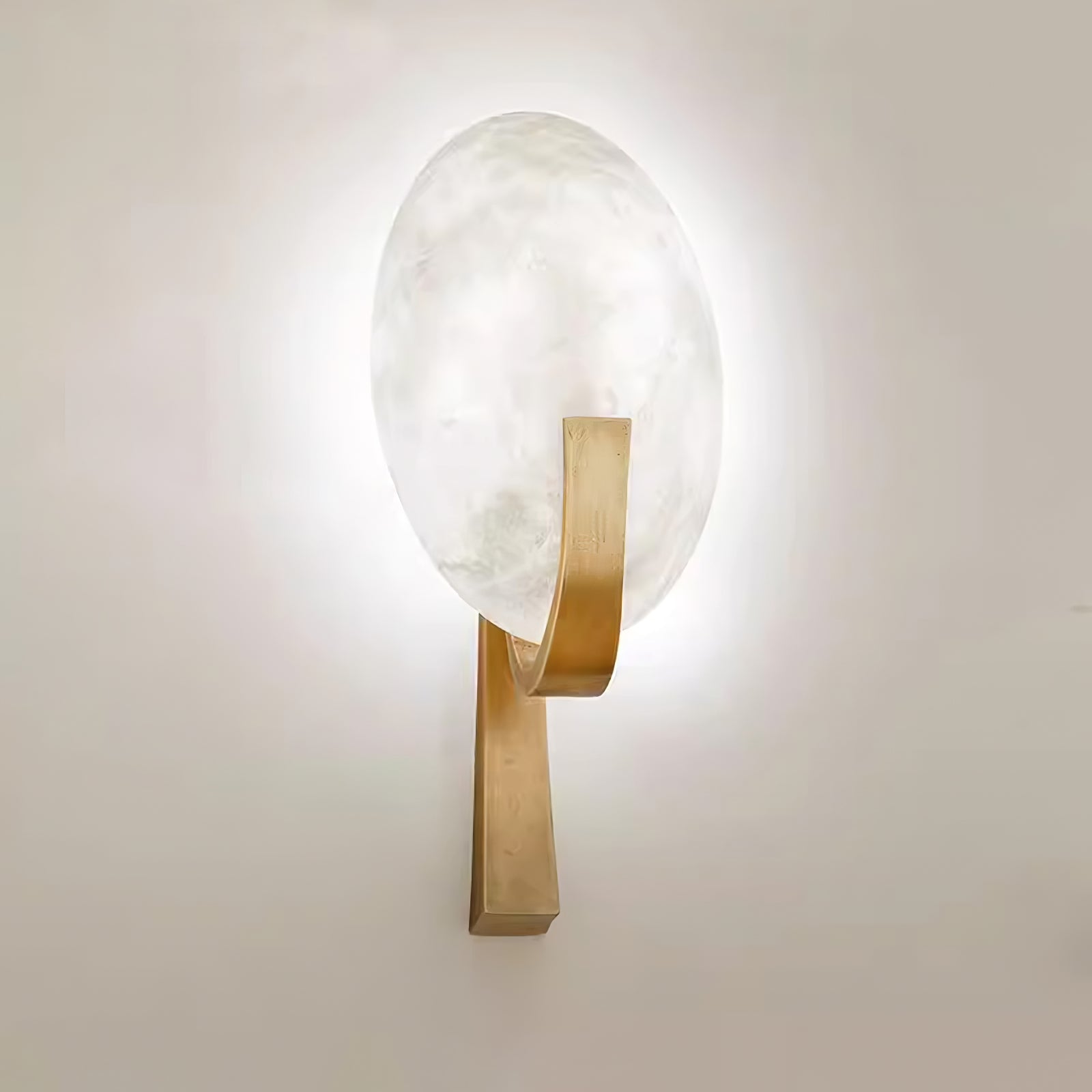 Alice Modern Alabaster Stone Wall Sconce Integrated LED Lighting for Bedroom and Hallway