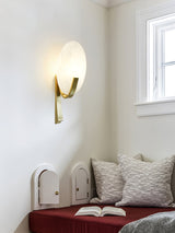 Alice Modern Alabaster Stone Wall Sconce Integrated LED Lighting for Bedroom and Hallway