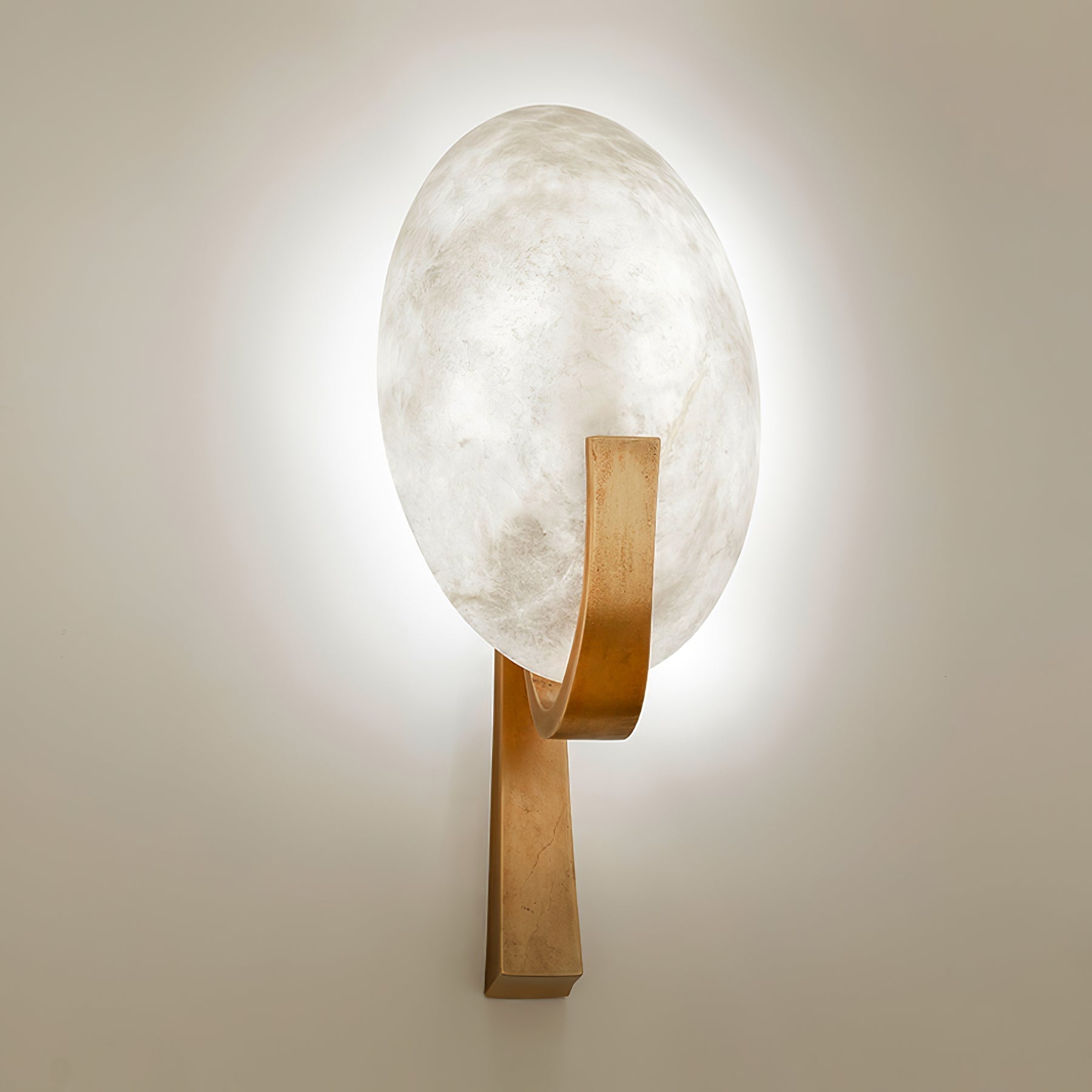 Alice Modern Alabaster Stone Wall Sconce Integrated LED Lighting for Bedroom and Hallway