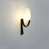 Alice Modern Alabaster Stone Wall Sconce Integrated LED Lighting for Bedroom and Hallway