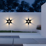 Aluminum Flower Shaped Waterproof Outdoor LED Wall Sconce Light for Garden Patio and Indoor Entryway