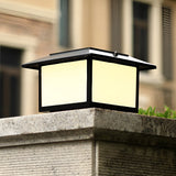 Aluminum Outdoor Square Solar Post Lights with Three Step Dimming for Fence and Deck