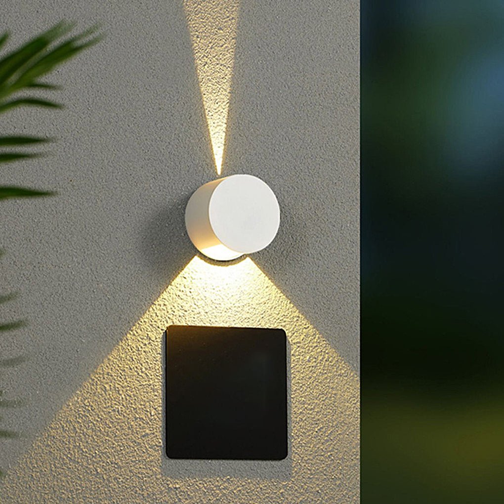 Aluminum Round LED Outdoor Wall Light Waterproof Up and Down Exterior Sconce 10W