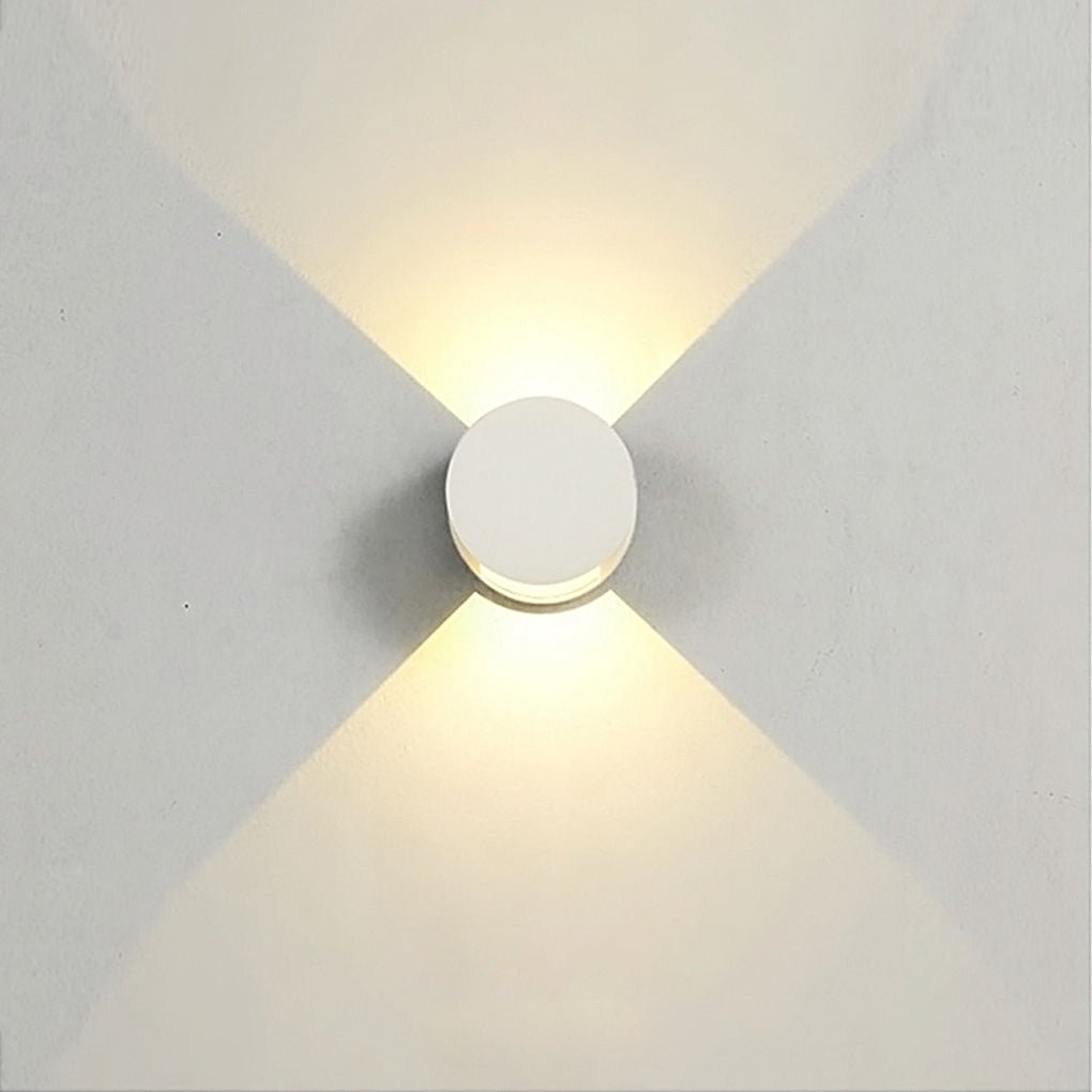 Aluminum Round LED Outdoor Wall Light Waterproof Up and Down Exterior Sconce 10W