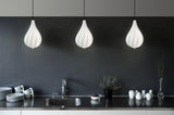 Alva Modern Spiraling Tear Drop LED Pendant Light with Gradient Glow