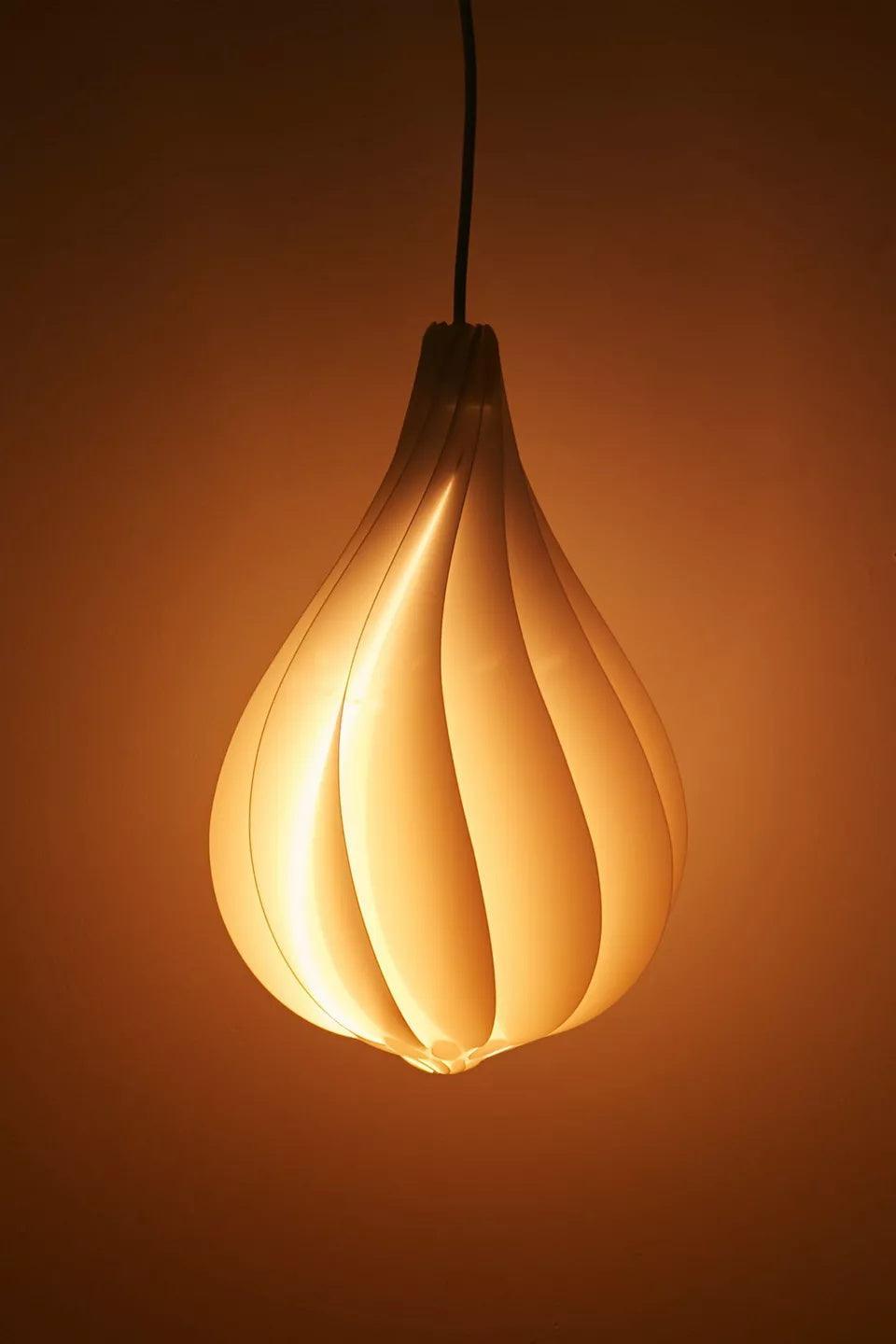 Alva Modern Spiraling Tear Drop LED Pendant Light with Gradient Glow
