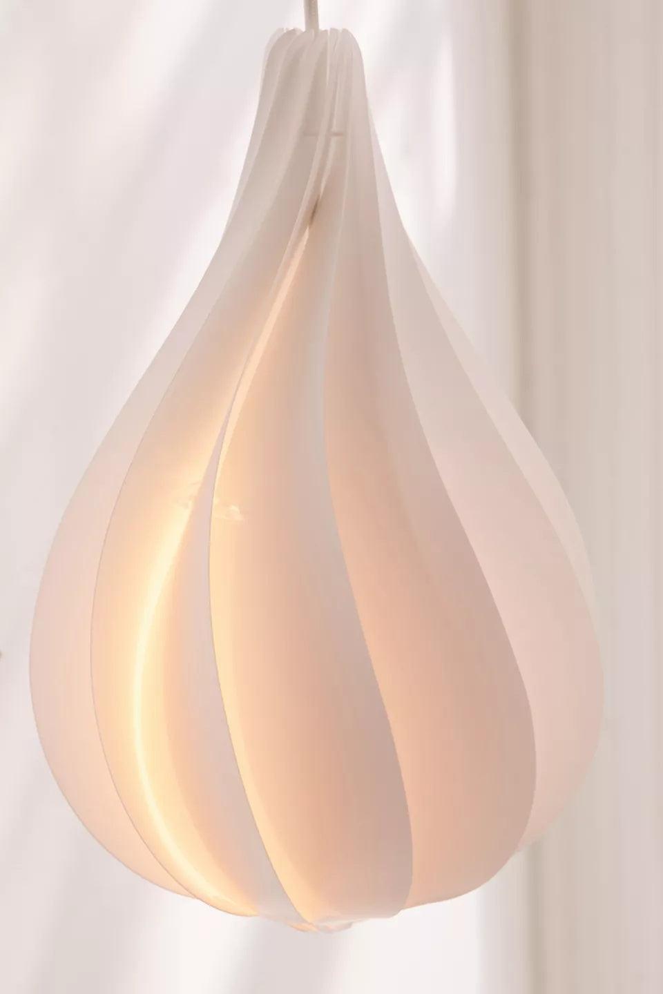 Alva Modern Spiraling Tear Drop LED Pendant Light with Gradient Glow
