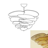 amber-glass-petal-chandelier-textured-leaf-design-modern-brass-ceiling-light-fixture