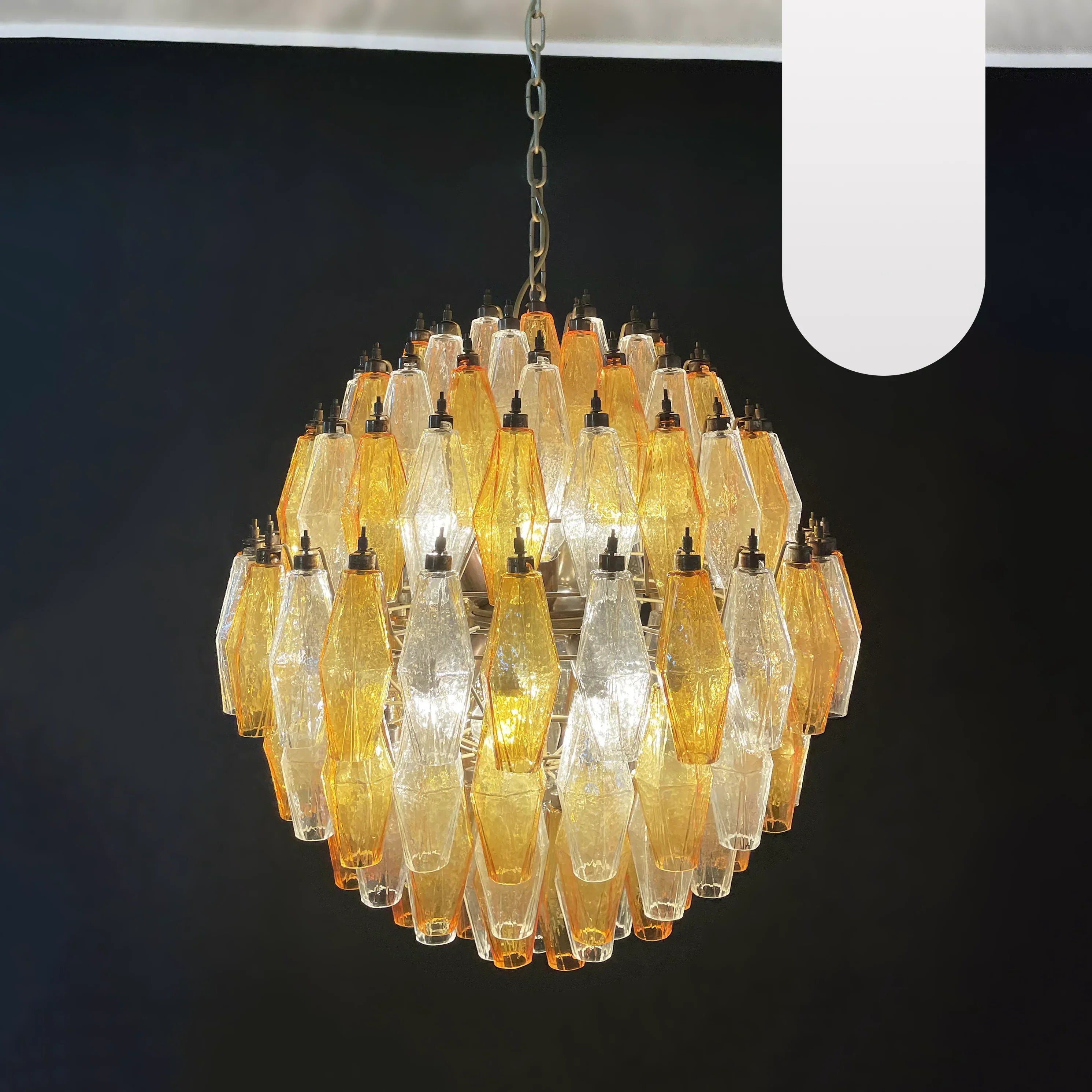 amber-poliedri-murano-glass-sphere-chandelier-with-gold-or-chrome-finish