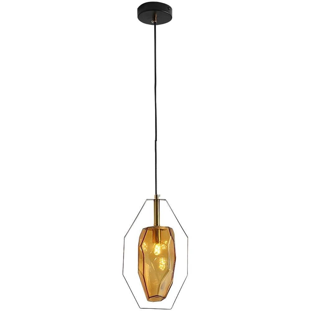 Amber Smoke Gray Glass Pendant Lighting for Dining Room Modern Nordic Kitchen Island Hanging Fixture