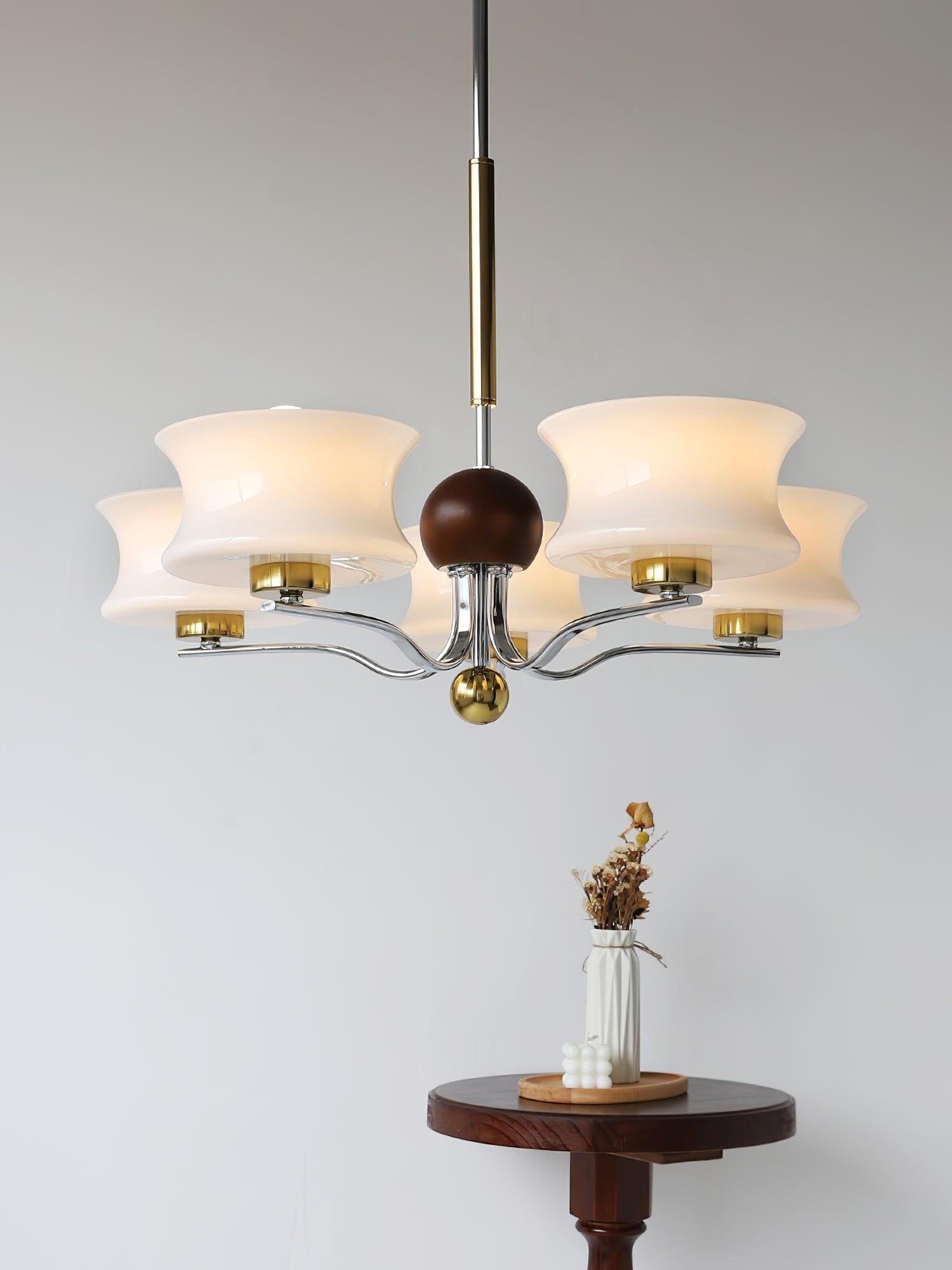 Anath Modern Schoolhouse Multi Head Pendant Light Glass Globe Chandelier for Foyer