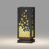 Antique Asian Hollow Carved Outdoor Post Light Waterproof Stainless Steel Landscape Pillar Lamp