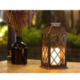 Antique Bronze Waterproof Solar Lantern LED Outdoor Garden Hanging Light for Yard and Landscape