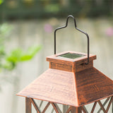 Antique Bronze Waterproof Solar Lantern LED Outdoor Garden Hanging Light for Yard and Landscape