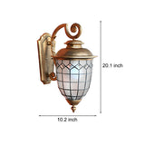 Antique European Style Outdoor Wall Lantern IP65 Waterproof Exterior Sconce for Porch and Garden