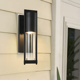 Antique Finish Waterproof Glass Outdoor Wall Sconce Lamp for Patio Courtyard and Exterior Lighting