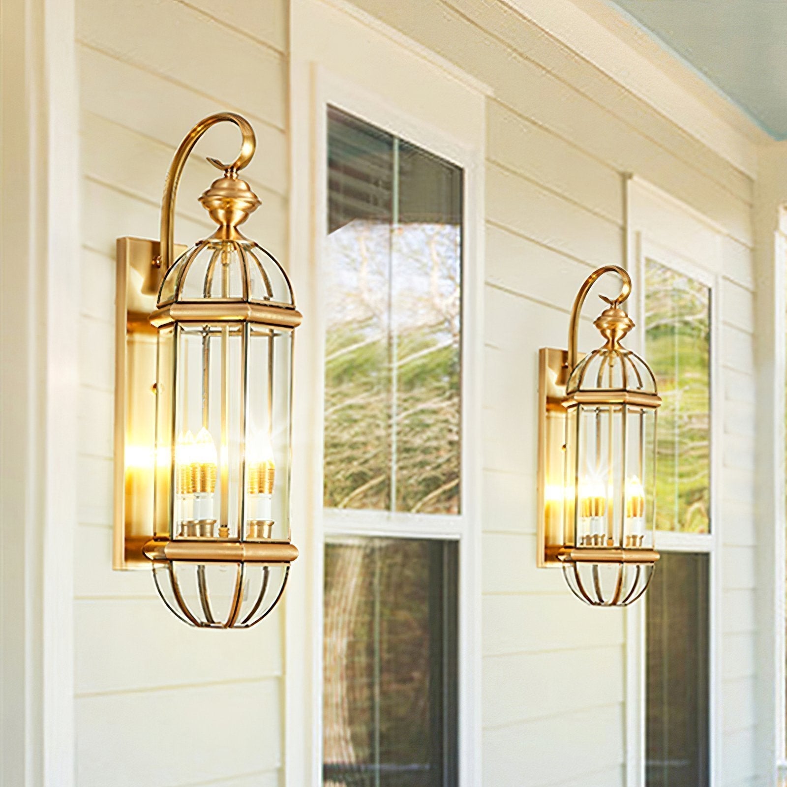 antique-style-brass-outdoor-wall-light-waterproof-exterior-sconce-with-clear-glass