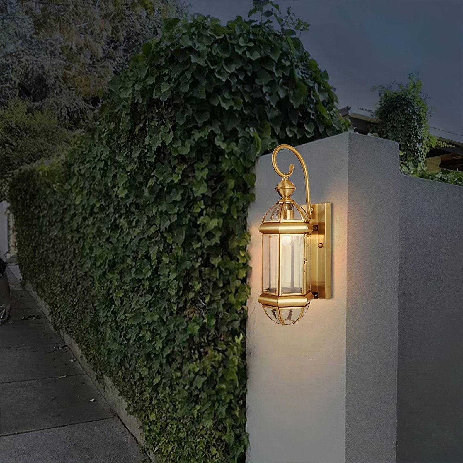 antique-style-brass-outdoor-wall-light-waterproof-exterior-sconce-with-clear-glass