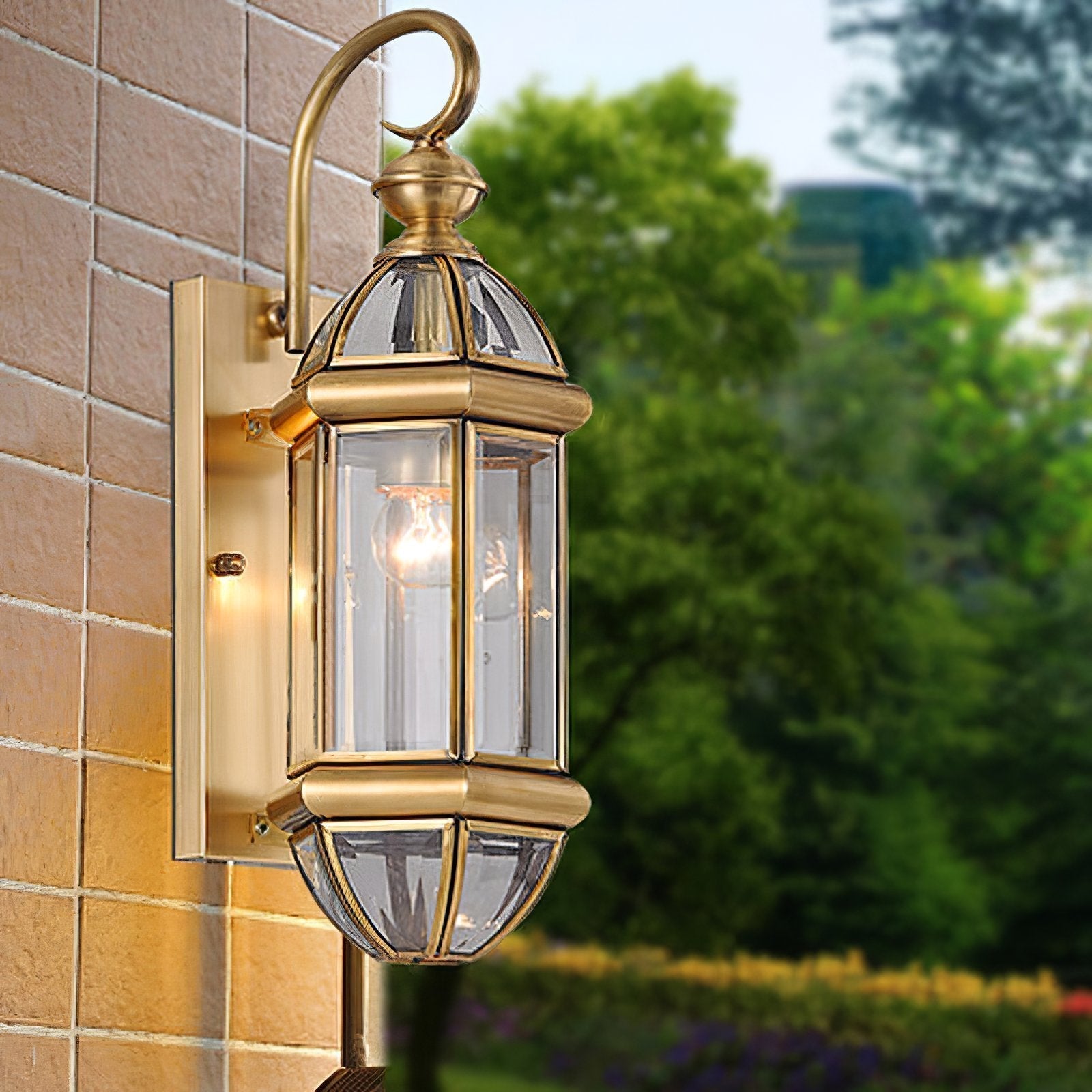 antique-style-brass-outdoor-wall-light-waterproof-exterior-sconce-with-clear-glass