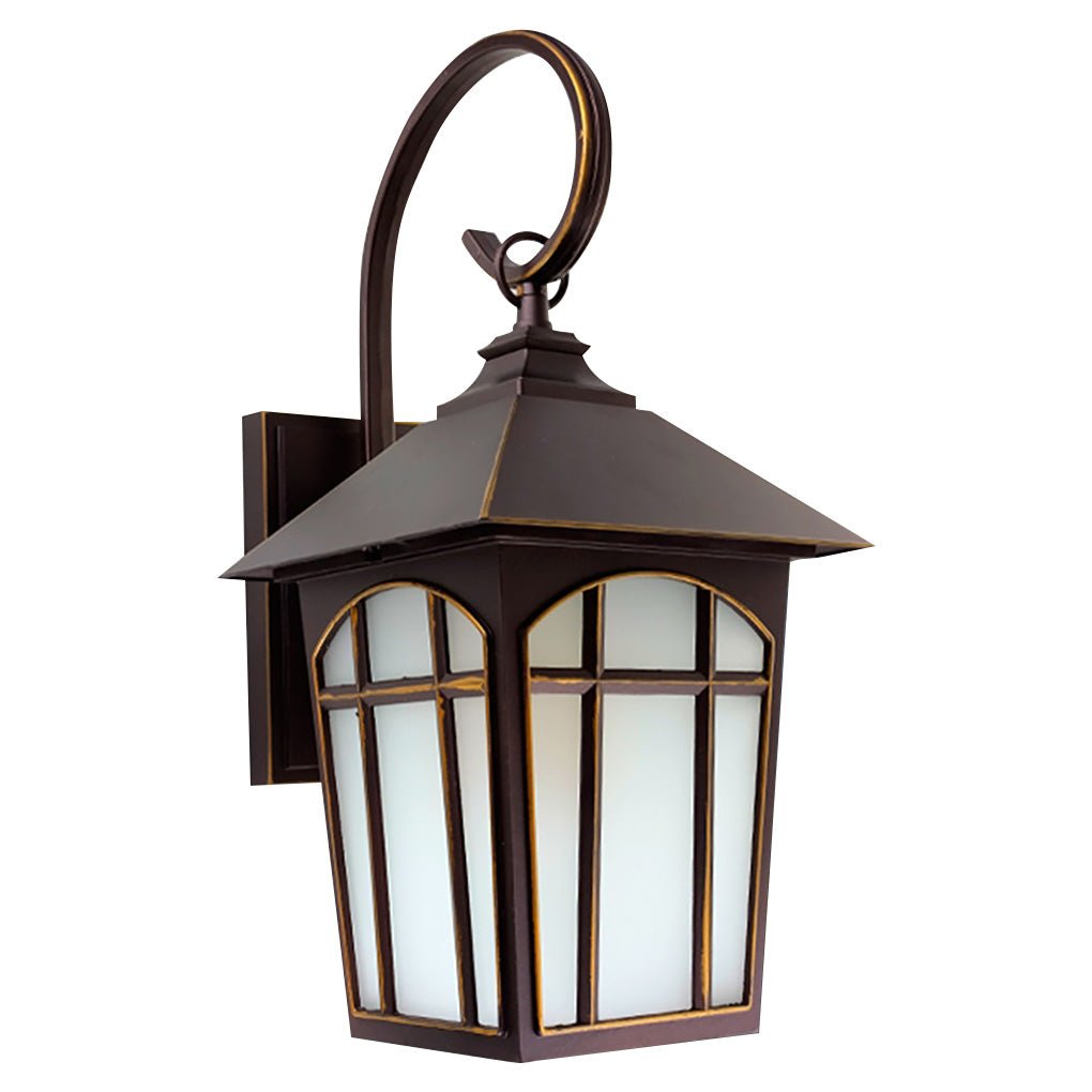 Antique Style Iron Glass Outdoor Wall Sconce Waterproof Exterior Lighting for Porch
