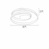 Modern Spiraling Circular LED Flush Mount Ceiling Light for Living Room and Bedroom