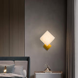 Art Deco Alabaster and Brass Wall Sconce Set of 2 Luxury Gatsby Style Indoor Lighting