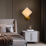 Art Deco Alabaster and Brass Wall Sconce Set of 2 Luxury Gatsby Style Indoor Lighting