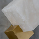 Art Deco Alabaster and Brass Wall Sconce Set of 2 Luxury Gatsby Style Indoor Lighting