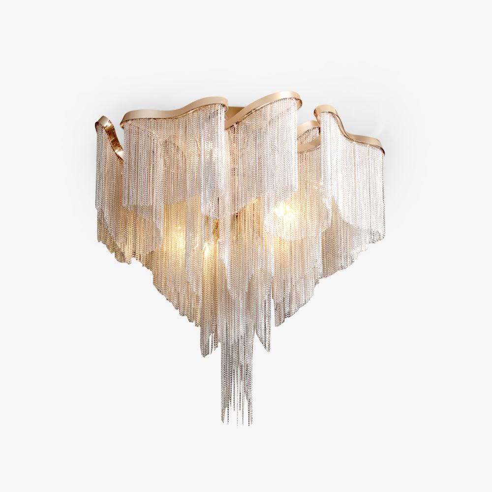 art-deco-aluminum-chain-tassel-semi-flush-mount-ceiling-chandelier-in-gold-and-silver