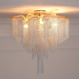 art-deco-aluminum-chain-tassel-semi-flush-mount-ceiling-chandelier-in-gold-and-silver