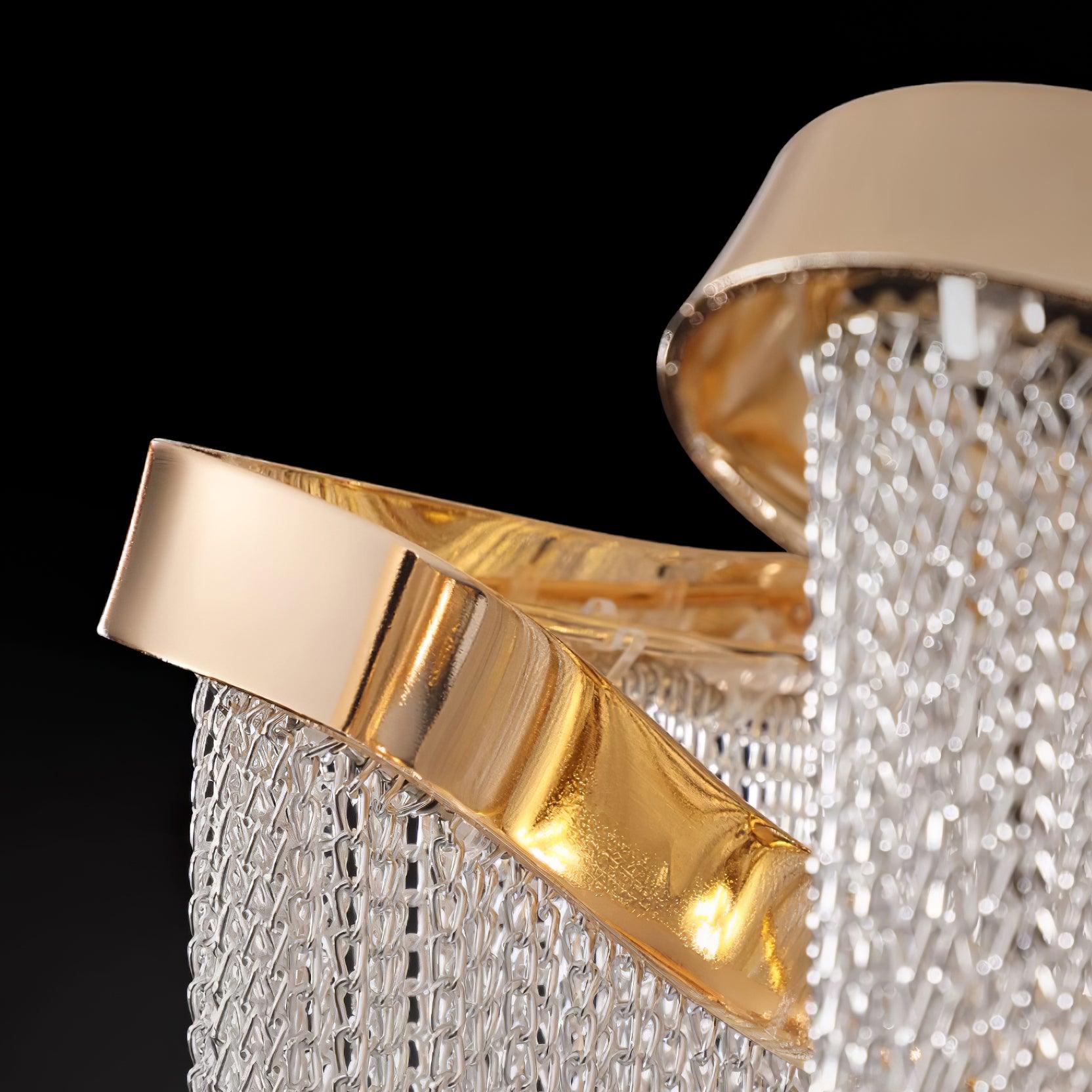 art-deco-aluminum-chain-tassel-semi-flush-mount-ceiling-chandelier-in-gold-and-silver
