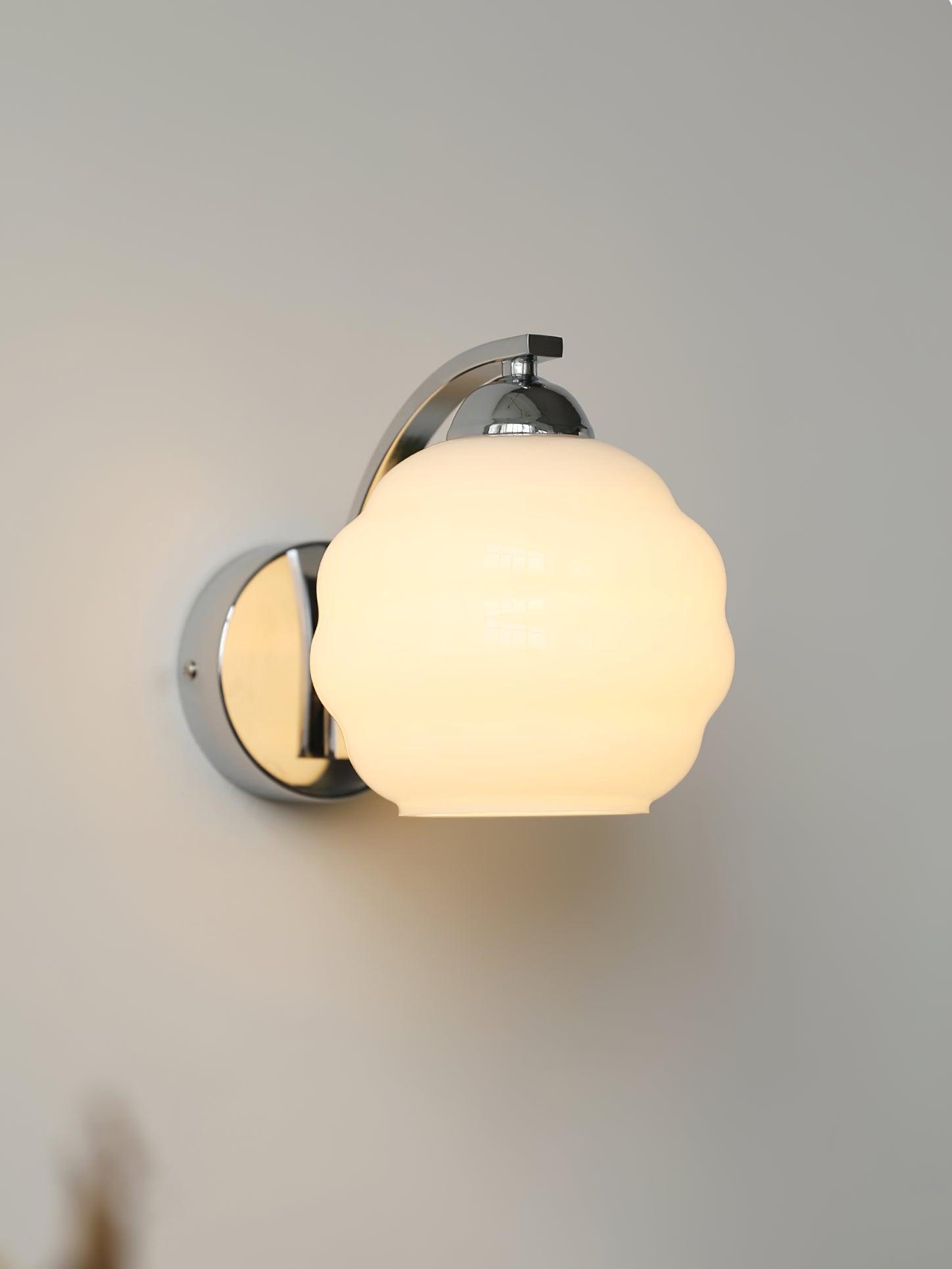 Art Deco Vintage Glass Globe Wall Sconce Lighting for Bedroom and Hallway