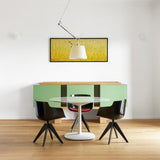 Articulated Arm Pendant Lighting Modern Rotatable Ceiling Drop Light with White Fabric Shade