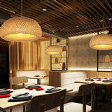 Artisan Hand Woven Bamboo Pendant Light Natural Sustainable Rattan Style Ceiling Fixture