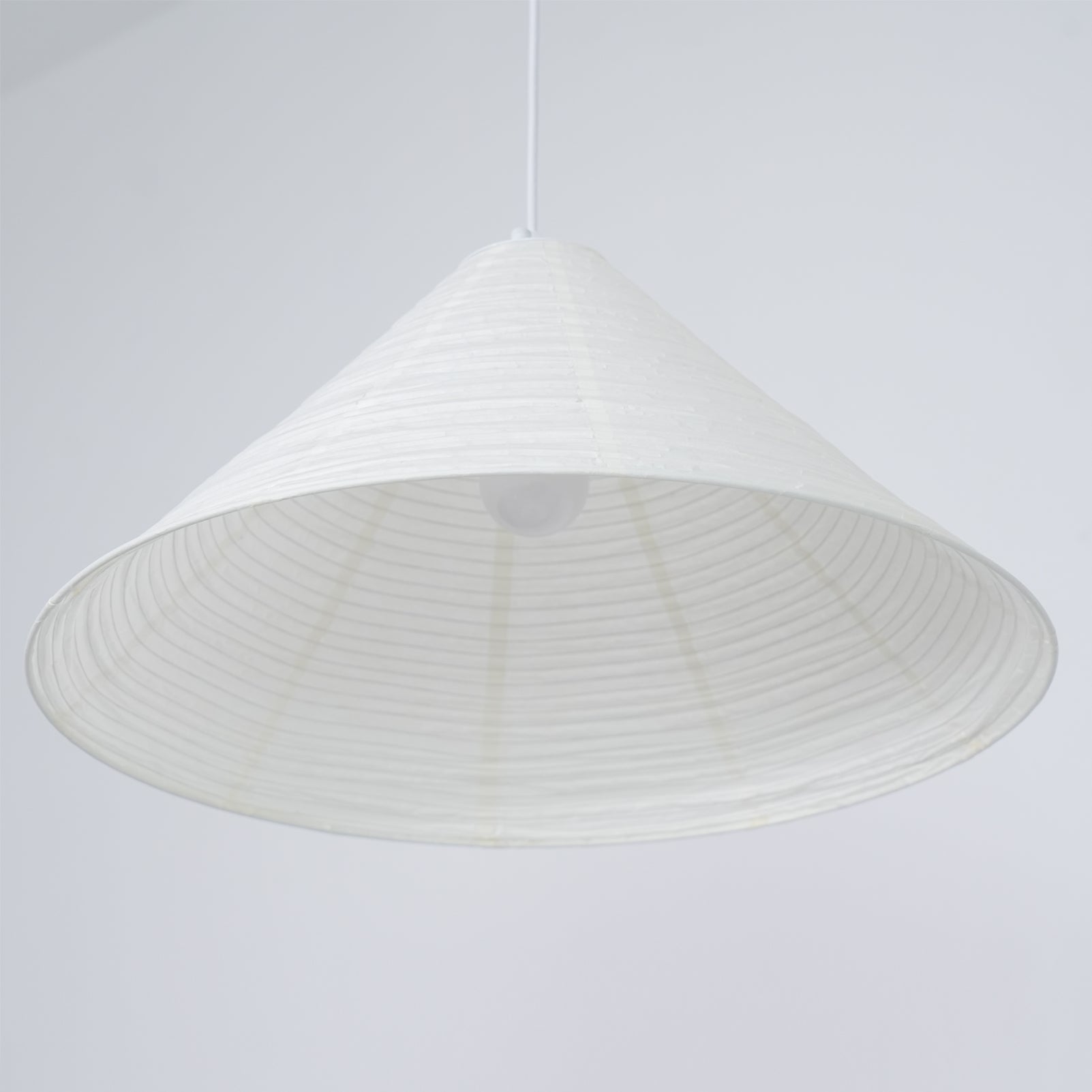 Artisanal Pyramid Washi Paper Pendant Lamp Geometric Japanese Style Hanging Light for Dining Room and Bedroom
