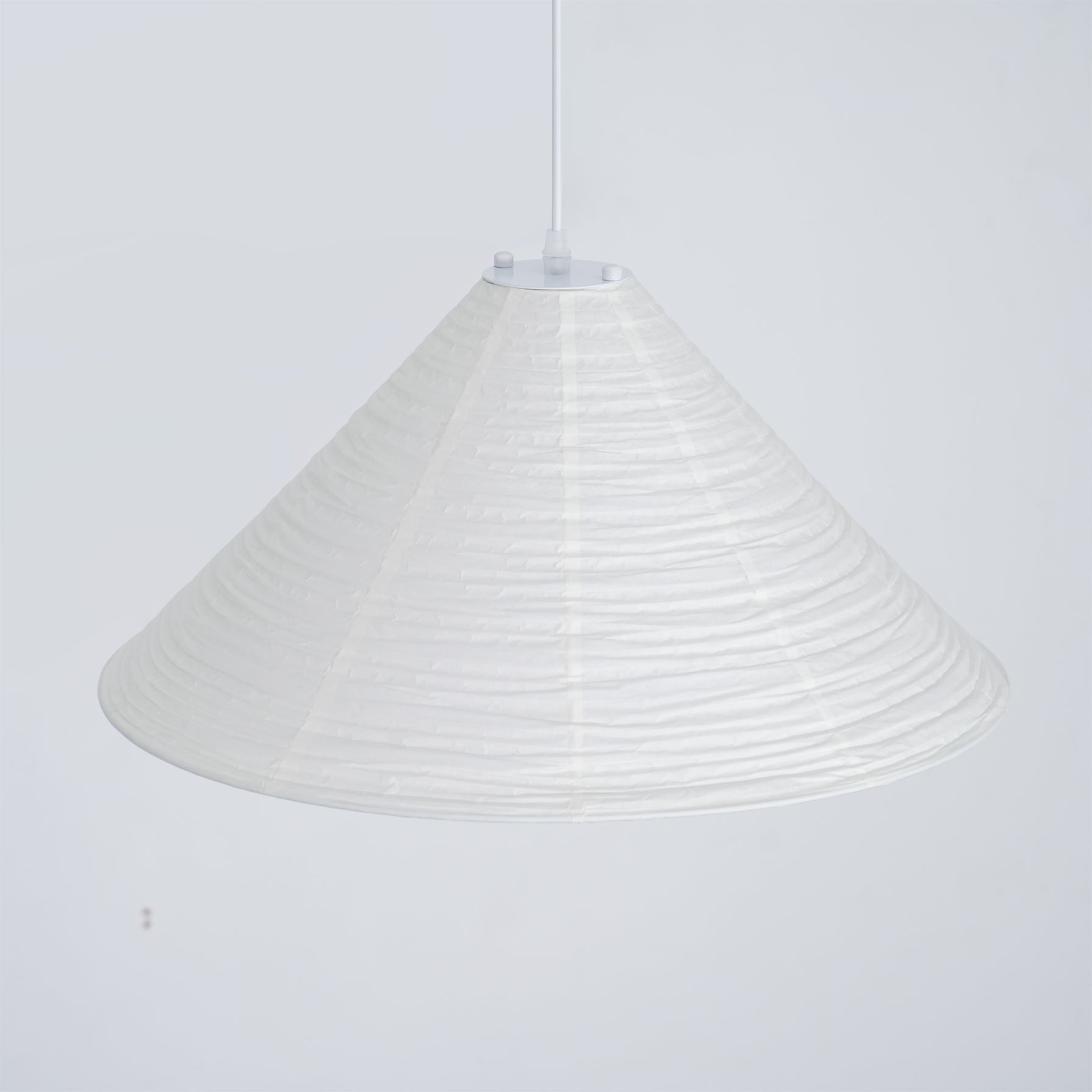 Artisanal Pyramid Washi Paper Pendant Lamp Geometric Japanese Style Hanging Light for Dining Room and Bedroom