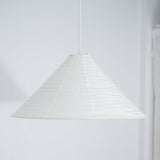 Artisanal Pyramid Washi Paper Pendant Lamp Geometric Japanese Style Hanging Light for Dining Room and Bedroom
