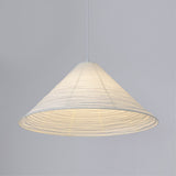Artisanal Pyramid Washi Paper Pendant Lamp Geometric Japanese Style Hanging Light for Dining Room and Bedroom