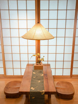 Artisanal Pyramid Washi Paper Pendant Lamp Geometric Japanese Style Hanging Light for Dining Room and Bedroom